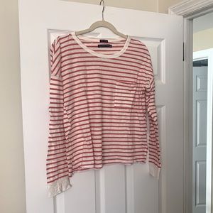 Red Striped LS shirt